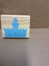 Large Princess Castle Stamp -EUC- mounted rubber stamp-SHIPS FREE
