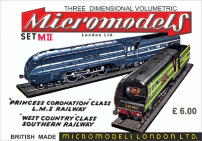 Micromodels SET M II -PRINCESS CORONATION- CLASS L.M.S RAILWAY... Kartonmodelle