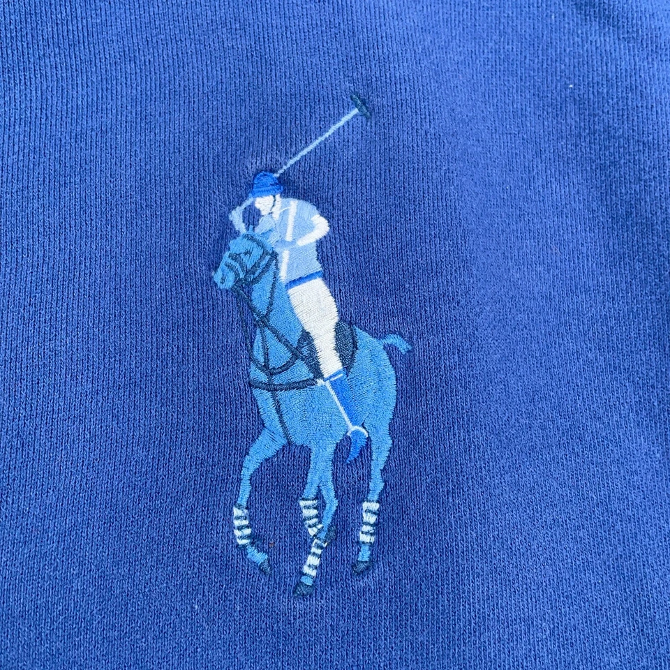 Polo Ralph Lauren Hoodie Womens XL Blue Big Pony Fleece Pullover Sweatshirt - Image 3 of 4