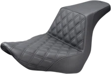 SADDLEMEN Step-Up Seat - Front Lattice Stitch - Black 818-29-172