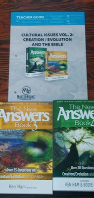 Cultural Issues Masterbooks Answers in Genesis 3 & 4 and Teacher's Guide-NEW!