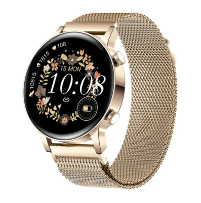 Smart Watch personal health tracker Rose Gold magnetic Milanese band