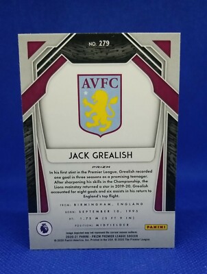 2020-21 Panini Prizm Premier League Jack Grealish Multi