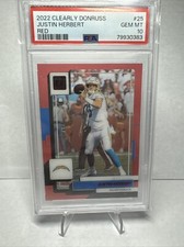 2022 Justin Herbert panini Donruss Press Proof Clear  /49 # 25