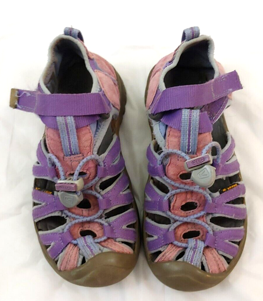 Scarpe sandali Keen bambino 13 rosa viola chiusura ad anello con gancio punta chiusa outdoor ragazze