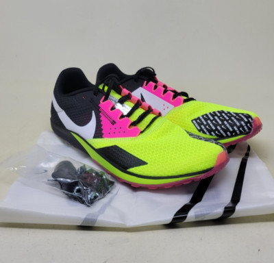 Men's Size 10 Nike Rival XC 6 Cross Country Spikes Volt Black Pink DX7999-700