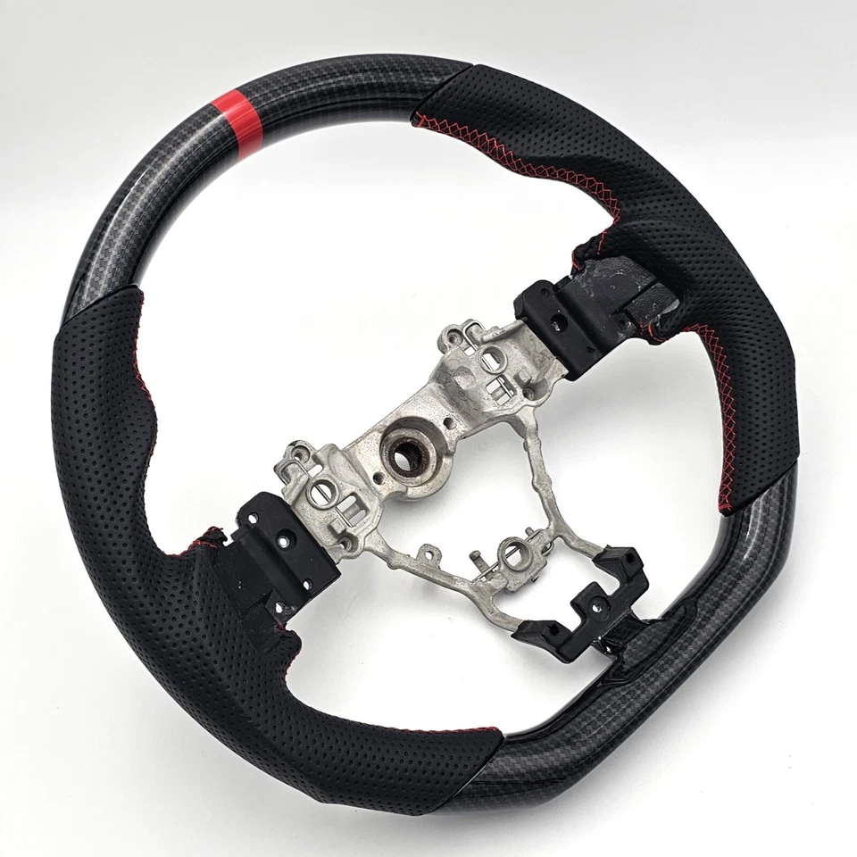 Dirección negra de fibra de carbono REVESOL Hydro-Dip para 2015-2021 SUBARU STI WRX S209 Foto 2 de 4