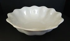 Pier 1 Luminous White Large Fluted Ruffle Edge Porcelain Serving Bowl 13" NWT