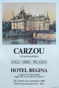 Jean CARZOU — Affiche originale d'exposition, Château d'Azay-le-Rideau, Azay-le-Rideau — vue 1 sur 5