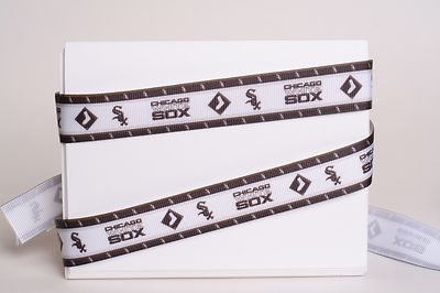 CHICAGO WHITE SOX 5/8'' GROSGRAIN RIBBON 1,3,5,10 YARDS BASEBALL SHIP FROM USA