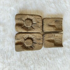 1920s Vintage Handmade Primitive Sweets Cookie Moulds Wooden Decorative 4 pcs 18
