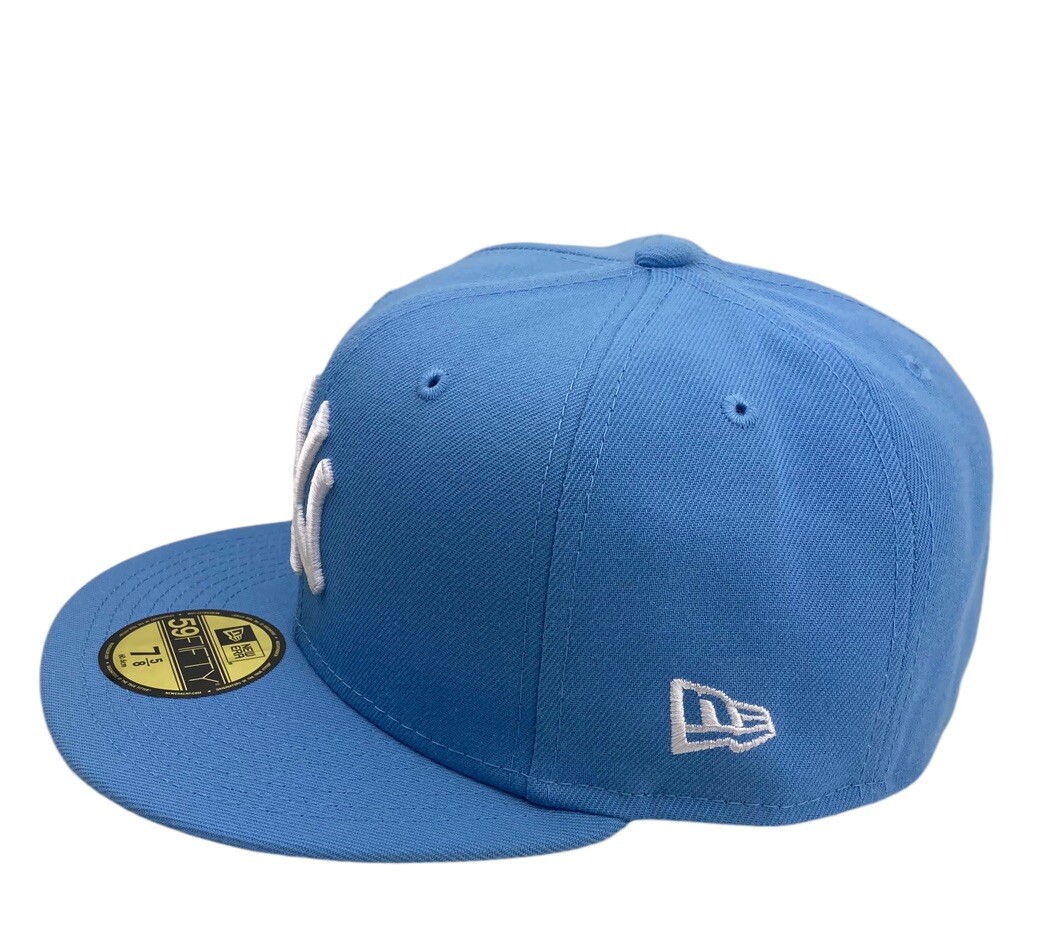 New York Yankees new era 59fifty fitted sky blue hat cap size 75/8