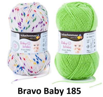 Schachenmayr Babywolle  9801212 Baby Smiles Bravo Baby 185 50g Knäuel UNI+COLOR 
