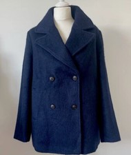 BNWT Joules Womens Parlow Coat French Navy Size UK10 Wool Blend New