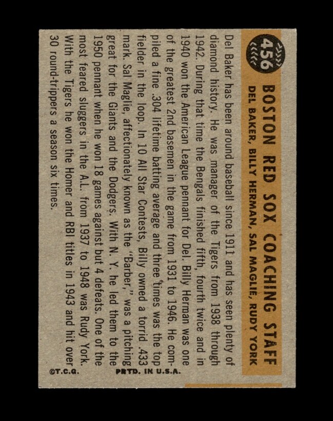 1960-topps-set-break-456-boston-red-sox-coaches-ex-exmint-gmcards-ebay