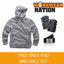 Belt Set Fleece Knee Grey Brushed Cotton Free Work Worker Hoodie Rich Scruffs paqUzU