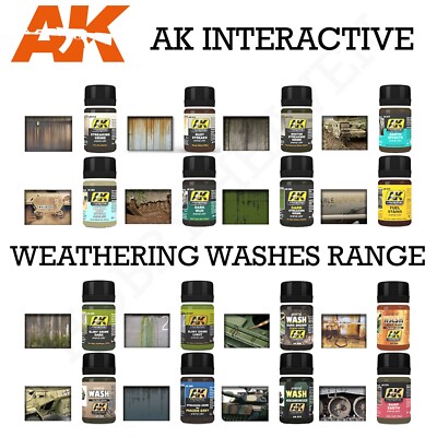 Ak Interactive Full Range Verwitterung Waschungen Filter Effekte kombinierter Versand