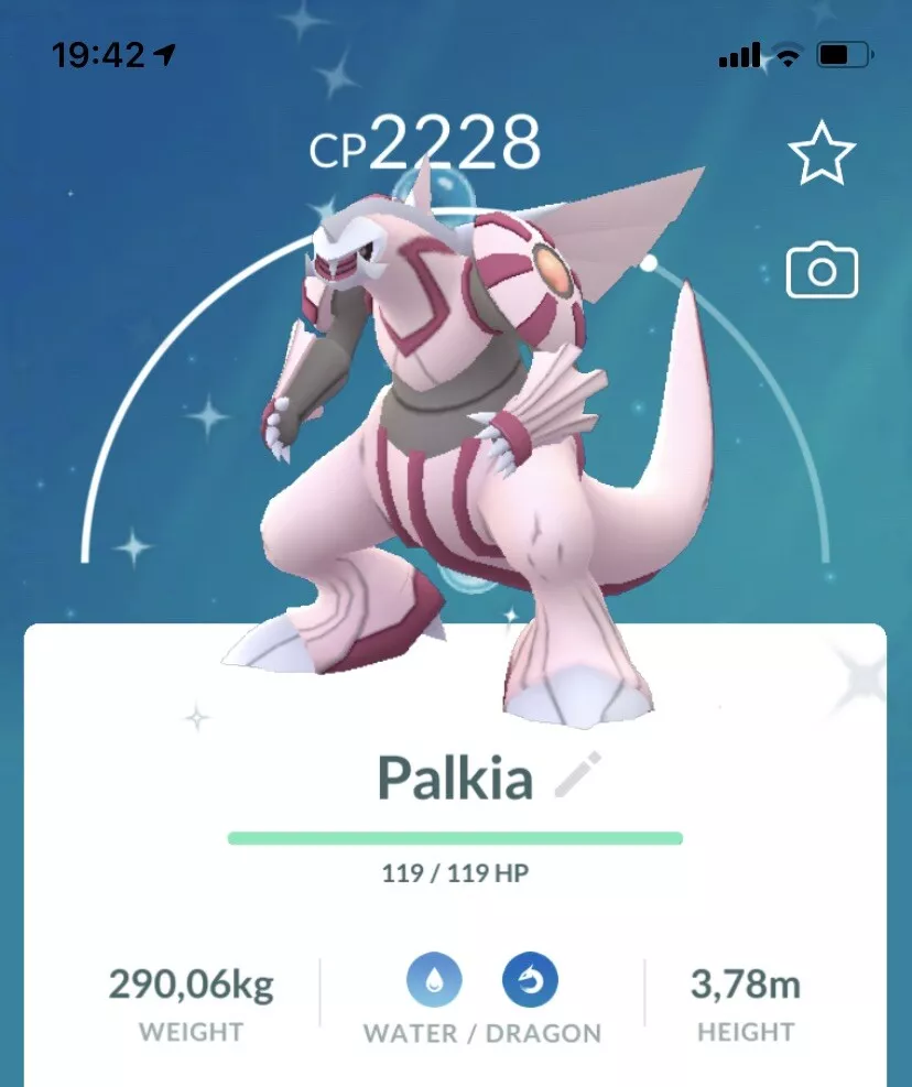 Shiny Palkia Pokemon Trade Go LV20 Registered / 30 Day Trading Stardust  Pokémon