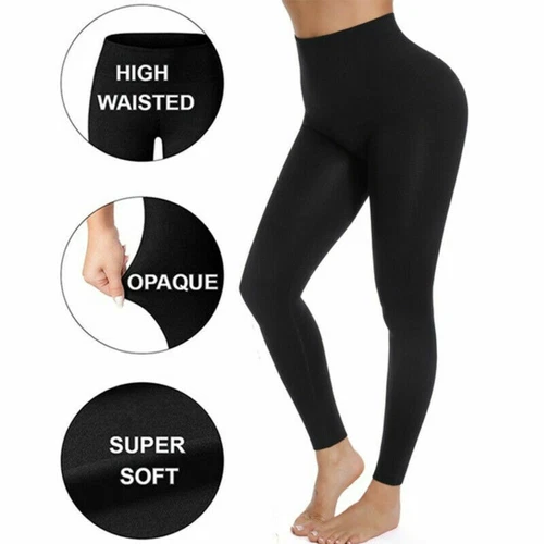 Women's Slimming High-Waisted Shaping Leggings Tummy Control Body Shapewear Tone - Picture 8 of 38