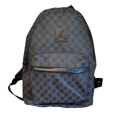 Air Jordan Backpack Full Size Laptop Unisex Monogram Black Grey