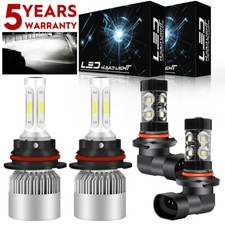 Combo 90079006 Led Headlight Fog Bulbs For Dodge Ram 1500 2500 3500 2002-2005