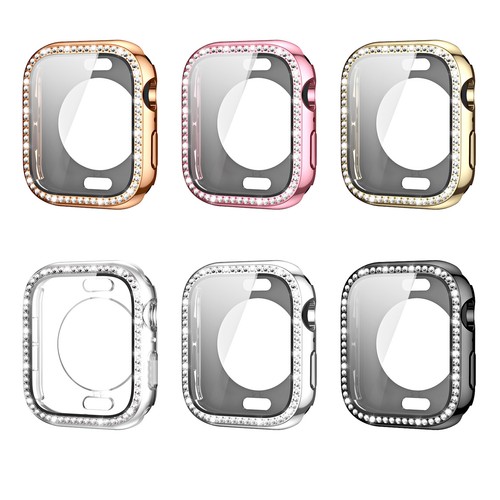Luxus Bling Diamant Displayschutz Hülle für iWatch Serie 10 9 7 5 4 40/49 mm - Bild 6 von 19