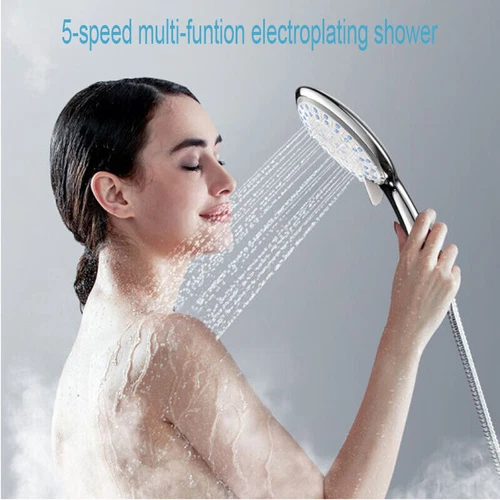 High Pressure Shower Head 5 Settings Handheld Shower Heads Spray With 5 FT Hose - Picture 5 of 7
