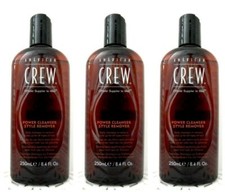 3 American Crew POWER CLEANSER STYLE REMOVER Daily Shampoo 8.4 oz Each 906 