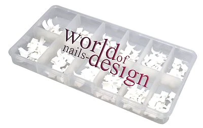 120 Mini-Tips weiss in Tip-Box ✅ French-Tips white für Nagel Spitze✅ 12 Größen