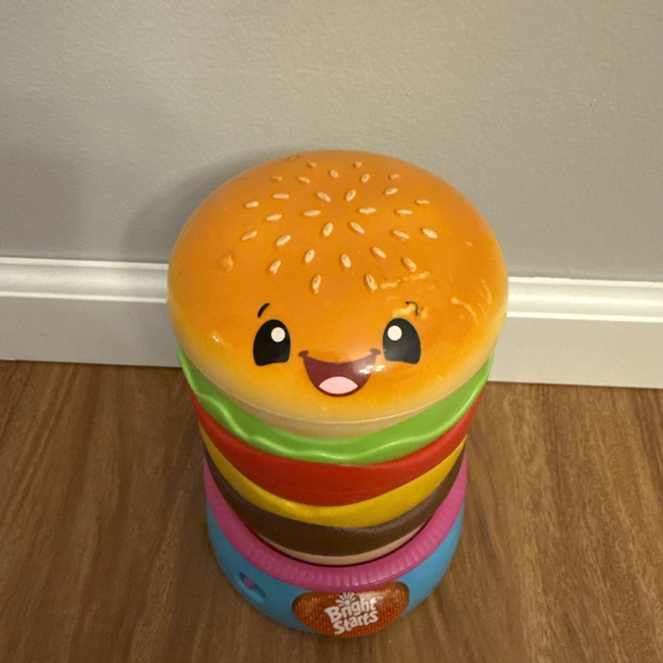 Juguete de actividad musical Bright Starts Stack 'N Spin Burger Foto 3 de 4