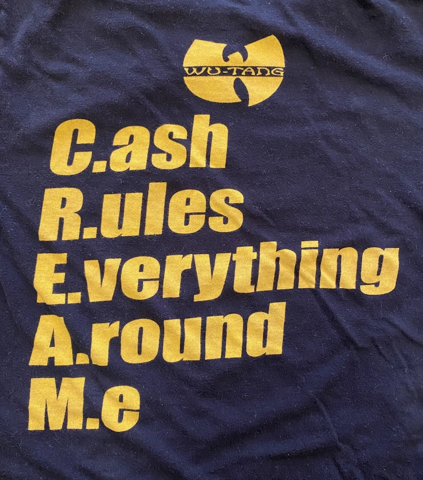 Camiseta RARA Vintage Wu Tang Clan CREAM Tamanho Pequeno - Ice H2O - Anos 90 Rap Hip Hop - Imagem 4 de 4