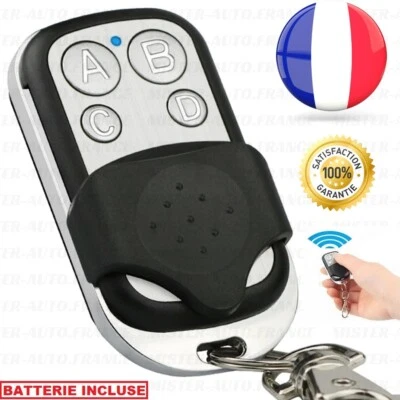 Télécommande Portail Garage ✅Universelle Clonage ★433 MHZ Porte Alarme Clé Clone