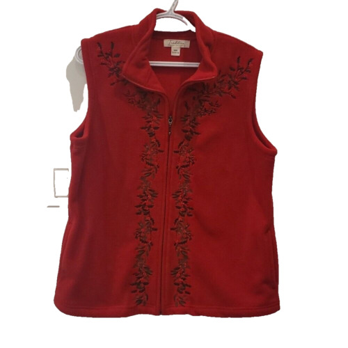 TRADITION Country Collection Vest Fleece Red Chri… - image 1