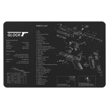 Glock Gun Cleaning Bench Rubber Mat with Parts Diagram - Mouse Pad