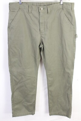 Carhartt Pants Men's Size 40 x 30 Green Relaxed Fit Canvas Work Pants