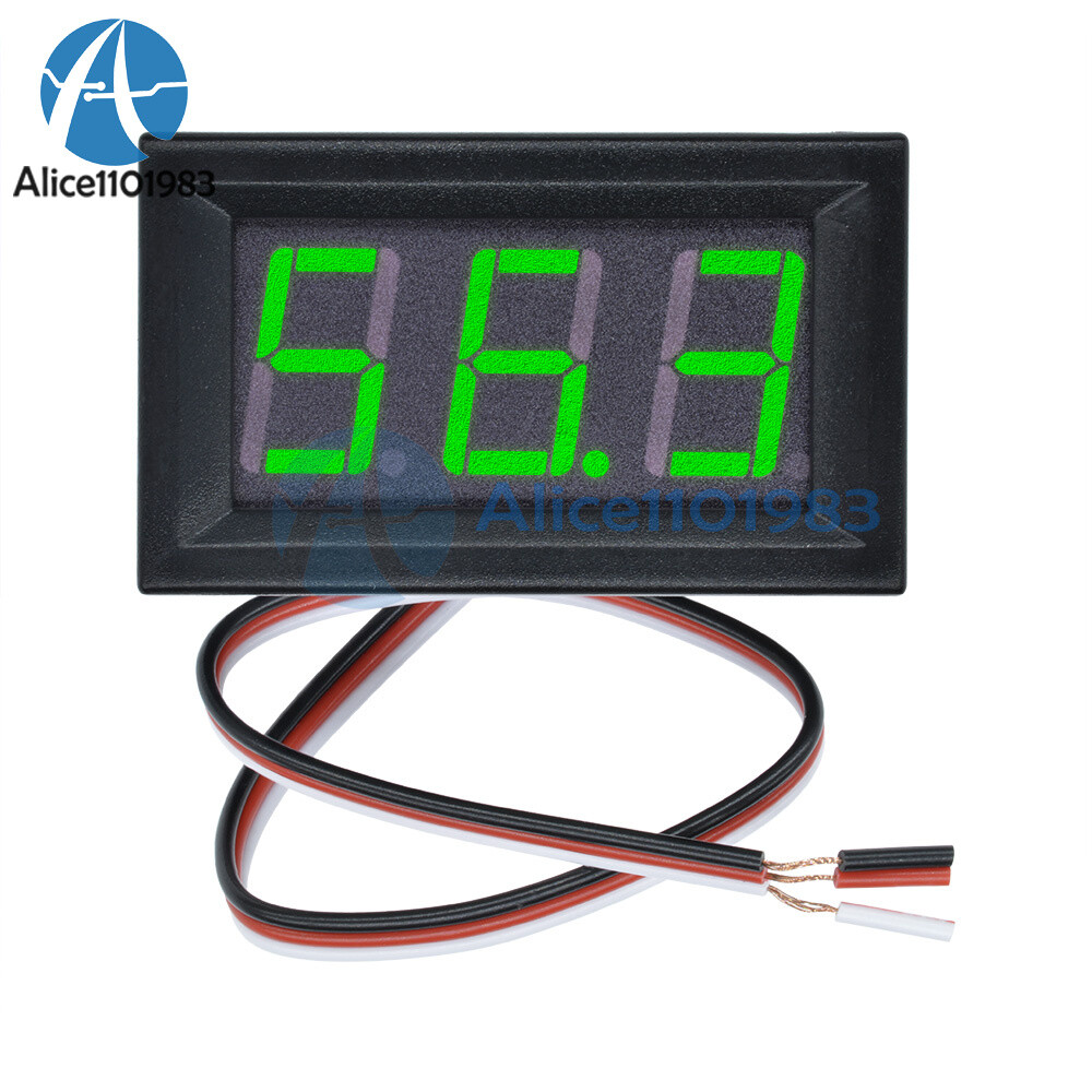 Auto Voltmeter Mini Digital Voltmeter – DC 0V Bis 99,9 V – Blaues/rotes/grünes LED-Panel – Perfekt Für Bastler K8 Digital Anzeige