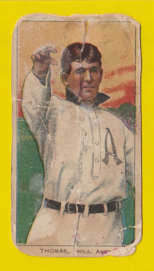 Ira Thomas 1909-1911 T206 Sweet Caporal Back - Philadelphia A's - Poor