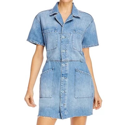 Pistola Clara Field Suit Jean Dress in Bright Blue Women's Small *Read |  eBay