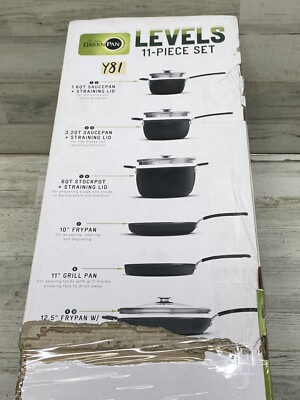 Levels Stackable Tri-Ply Stainless Steel, Healthy Ceramic Nonstick, 11