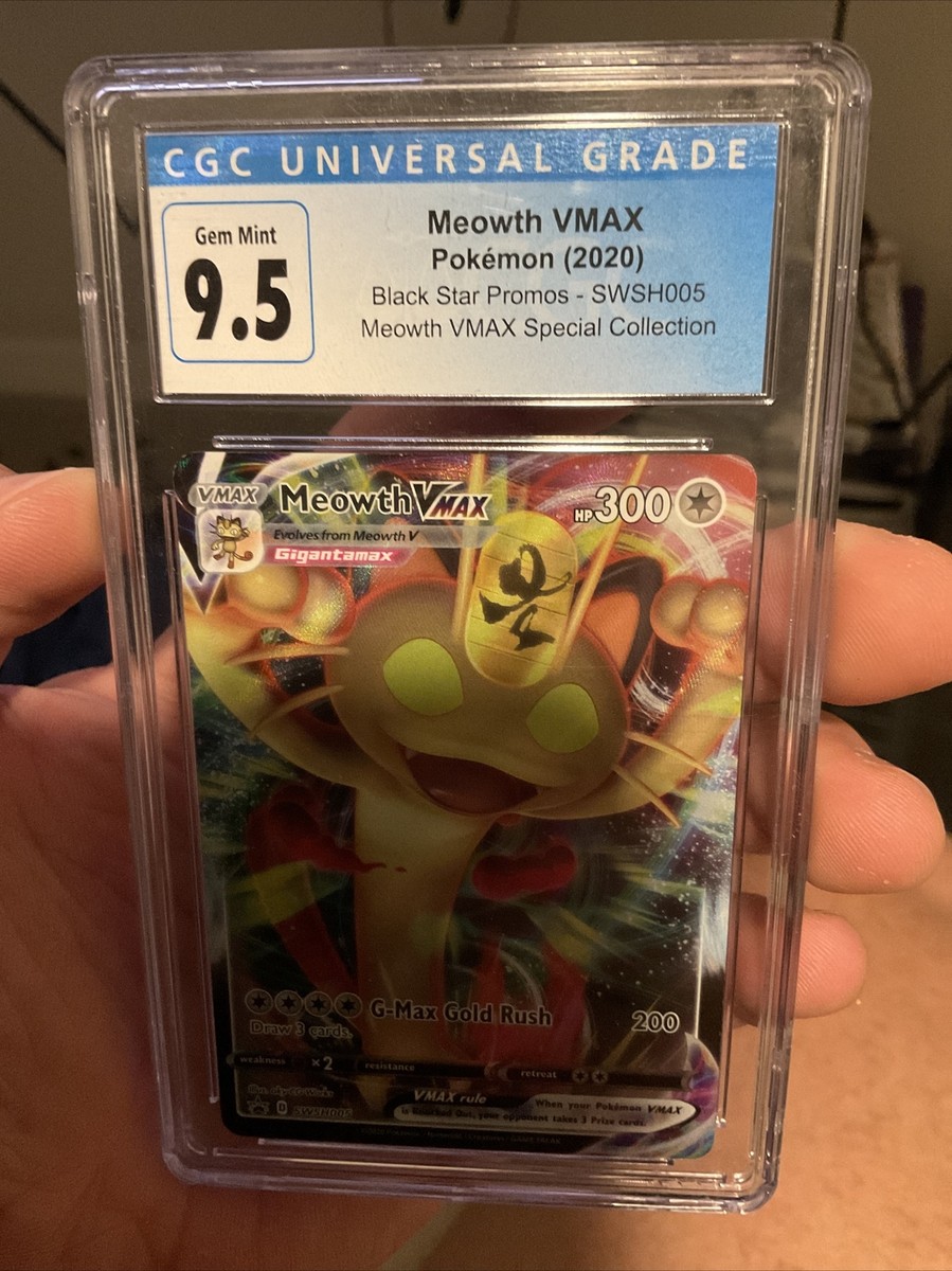 CGC 9.5 Meowth VMAX SWSH Black Star Promos SWSH005 Holo Promo