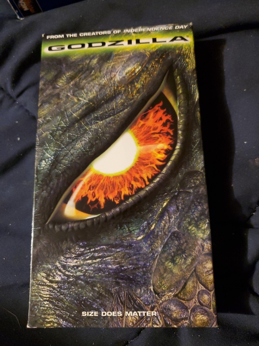 Godzilla (VHS, 1998), Matthew Broderick, Jean Reno PG-13 Textured