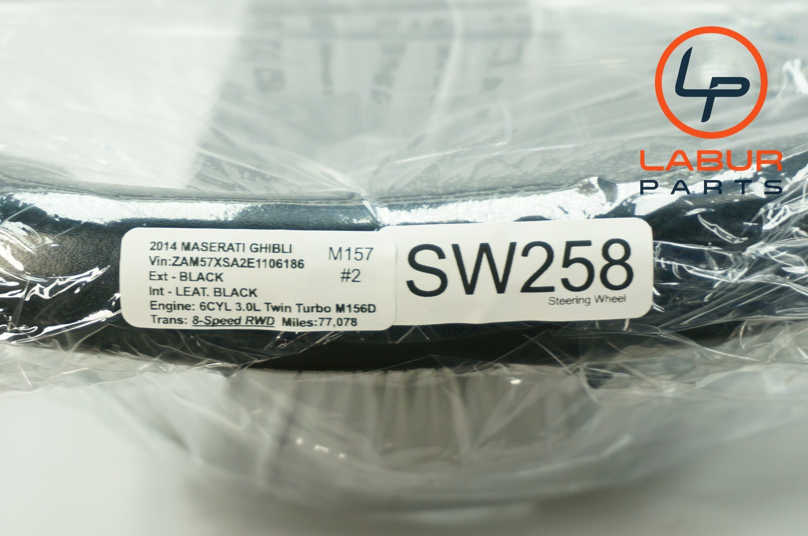 M157 14-17 Maserati Ghibli Multifunction Steering Wheel Black SW258