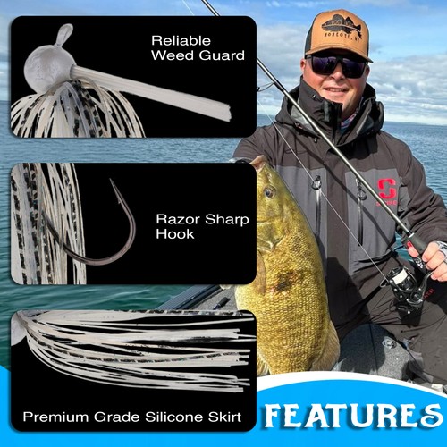 Reaction Tackle Lead Football Jigs 3-Pack - Picture 7 of 22