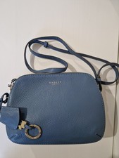 Image of Radley Dukes Place Medium Blue Leather Crossbody Bag
