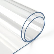 2mm Thick Clear Table Cover Protector 36 x 60 Inch, Plastic Table Cover Recta...