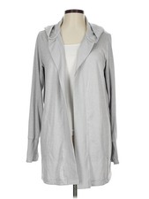 Athleta Women Gray Trenchcoat L