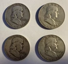 New ListingFranklin Half Dollar Lot 1952-D 1954-D 90% Silver Coins Denver Mint 4pc