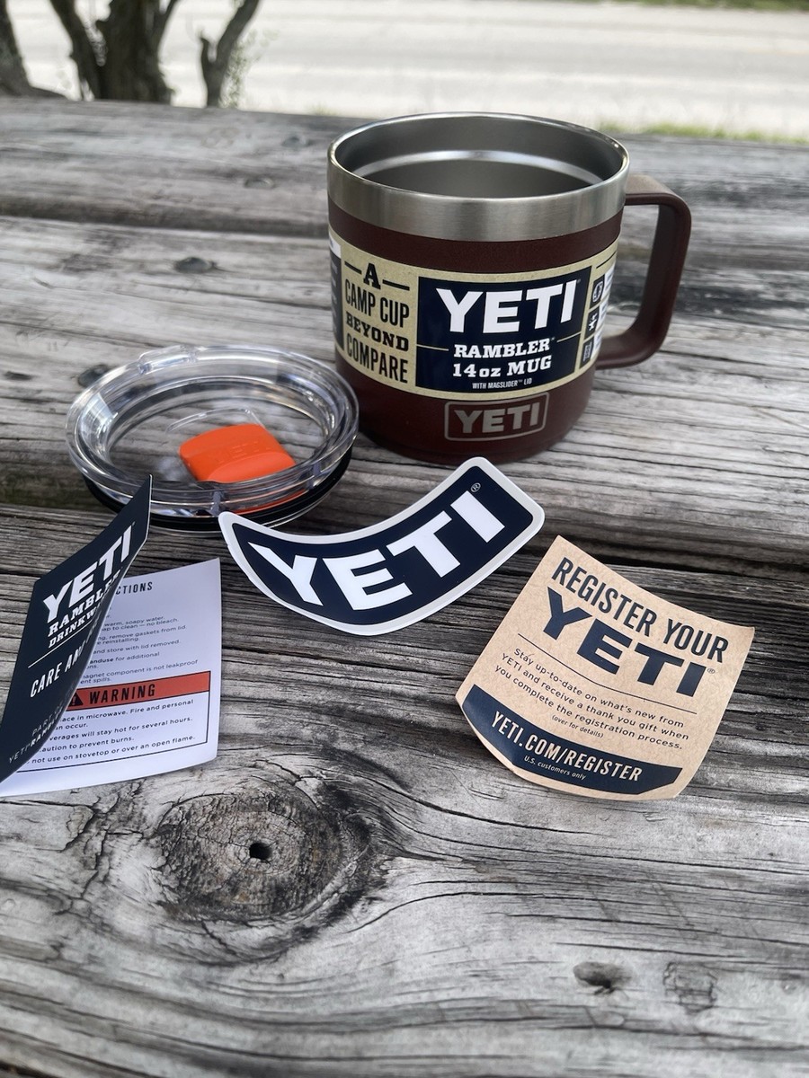 YETI Rambler Travel Mug ブラウン Yeti Wetlands Brown 🦆Rambler 14 oz Mug Cup W Hunter Orange