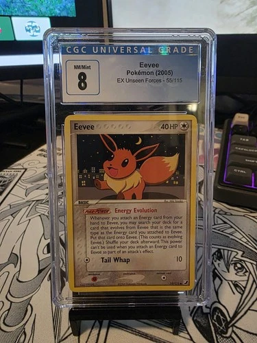 CGC 8 NM/MINT Pokémon Eevee EX Unseen Forces 55/115