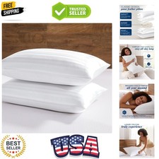 Goose Feather and Down Pillows - Hotel Collection Feather Pillows Set of 2 fo...